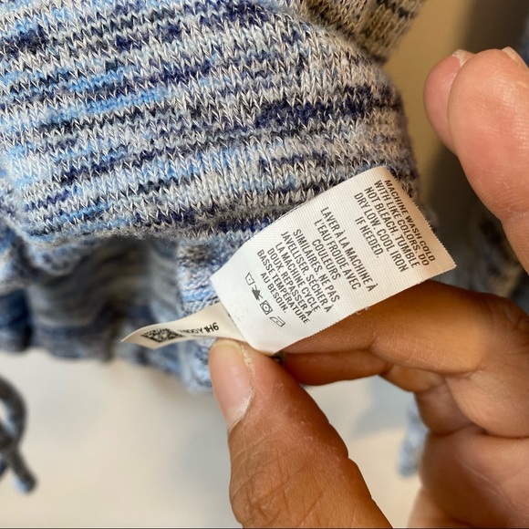 Aerie Knit Top Jersey Pullover Blue Brushed Soft and Cozy Women's Size XS - Picture 6 of 9